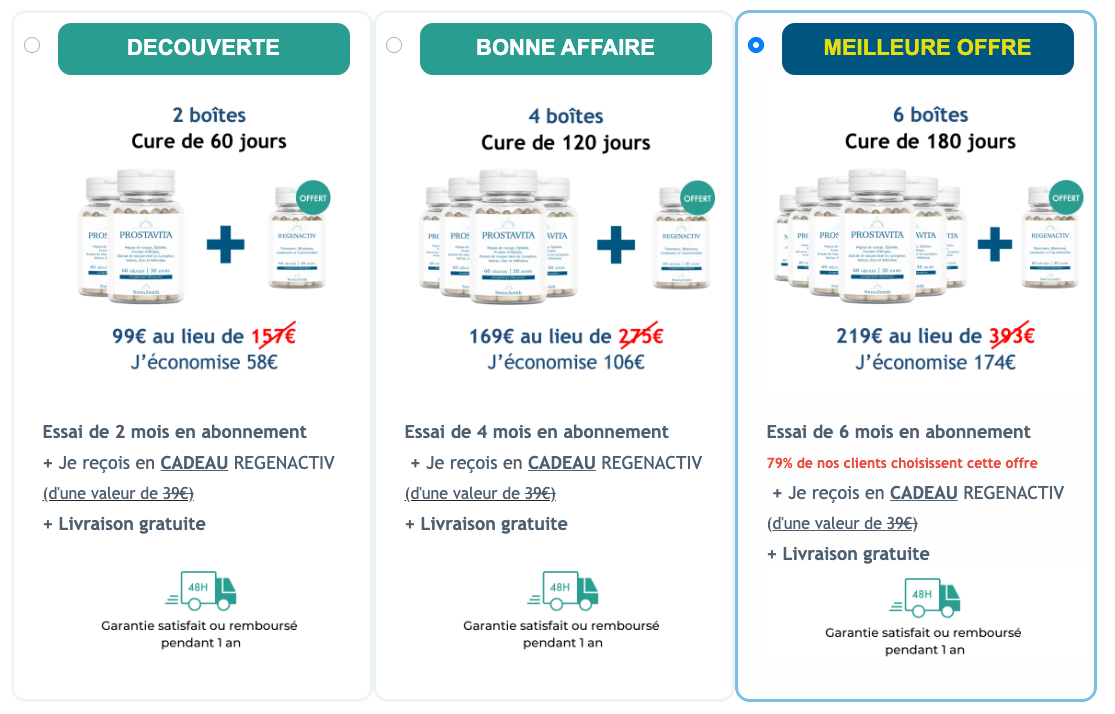 Nutrazenith Prostavita Gélules Avis – Formule Pour la Santé de la Prostate! Prix